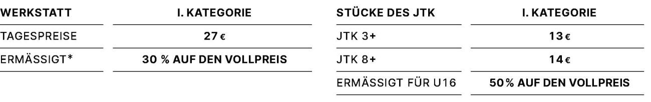 Ticketpreise Stadttheater Übersicht Ticketpreise Stadttheater